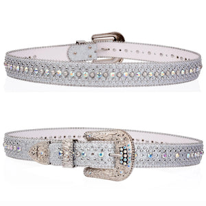 Westernbälte med glittriga rhinestones