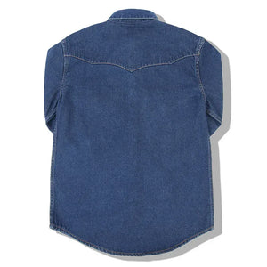 Westernskjorta i tvättad denim