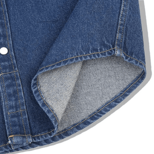Westernskjorta i tvättad denim