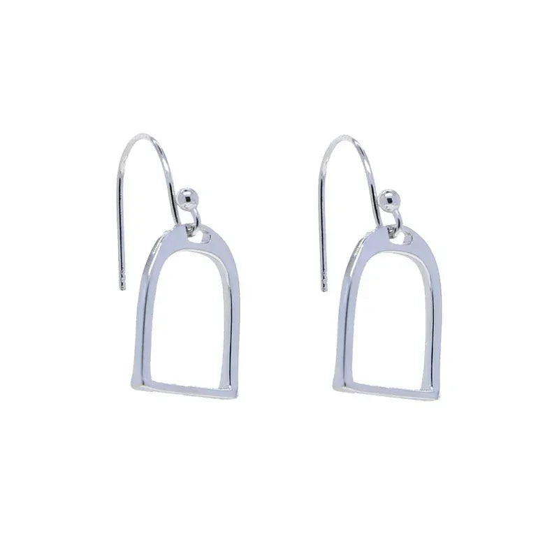 100% 925 Sterling Silver Bling Equestrian Horse Jewelry Micro Pave CZ Snaffle Bit 2025 New Charm Earring ME05 silver