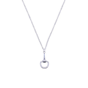 2025 New  925 Sterling Silver High Polished Horse Snaffle Bit Pendant Necklace Fashion European Plain Jewelry For Women Jewelry Silver / 41cm with 5cm