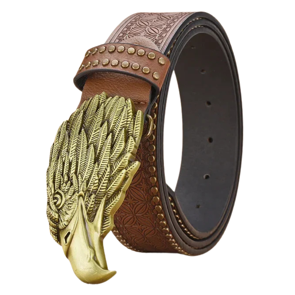 Cowboybälte med Örnbuckles i Guld