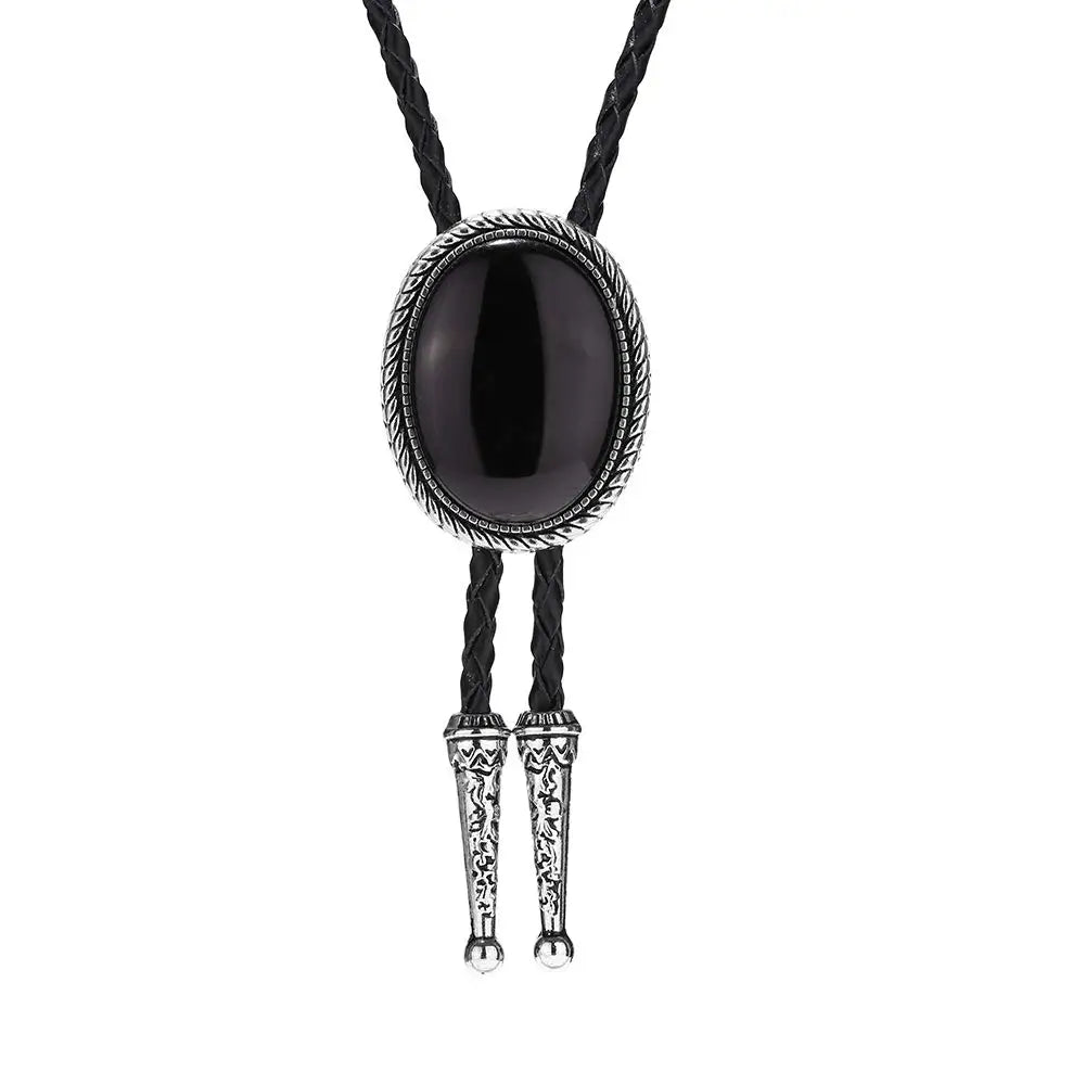Bolo tie med äkta agatsten