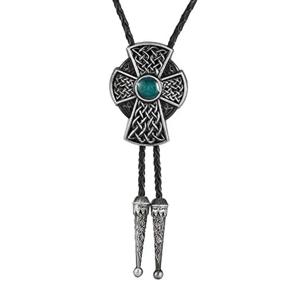 Bolo tie med korshänge och sten