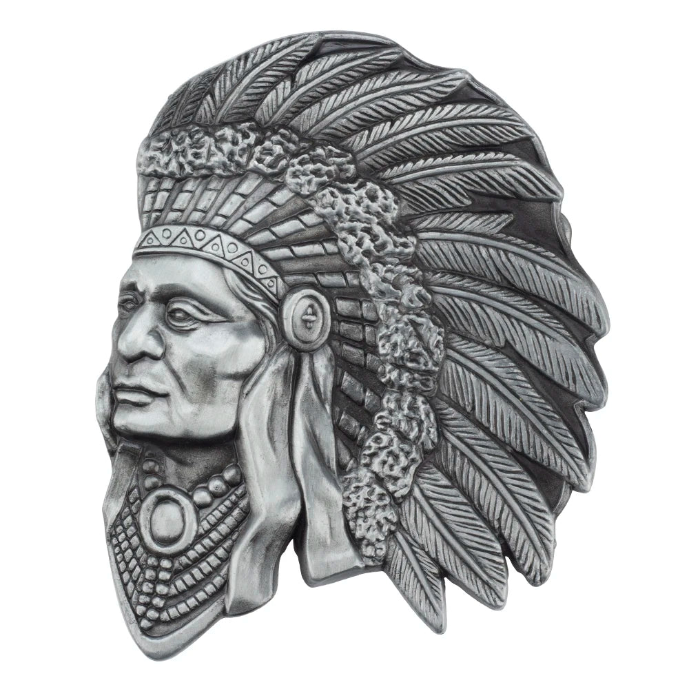 Bältesspänne cowboy indian hövding western stil för män