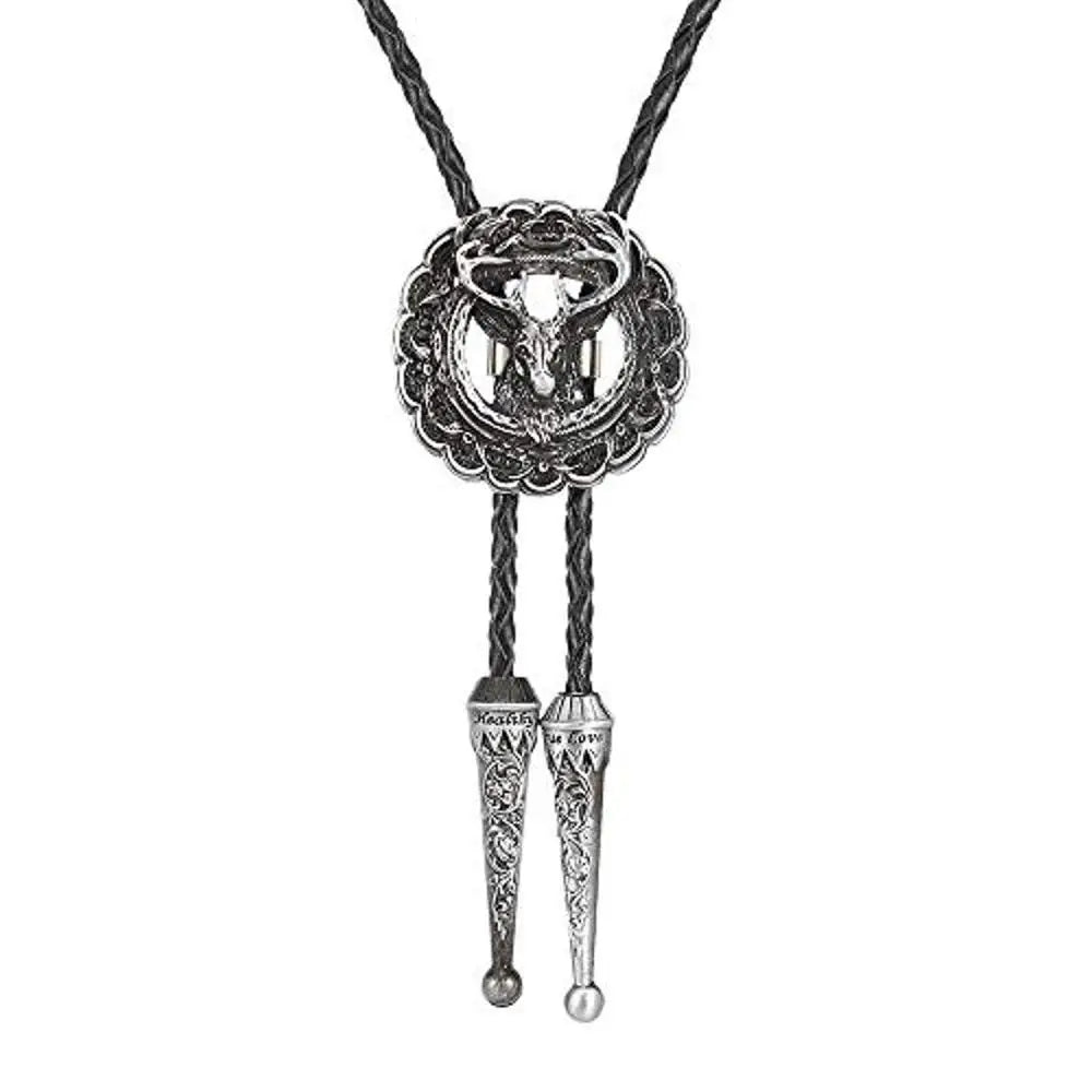 Bolo tie med 3D-hjorthuvud i metall