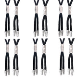 Bolo tie med silverfäste och svart nylonrep