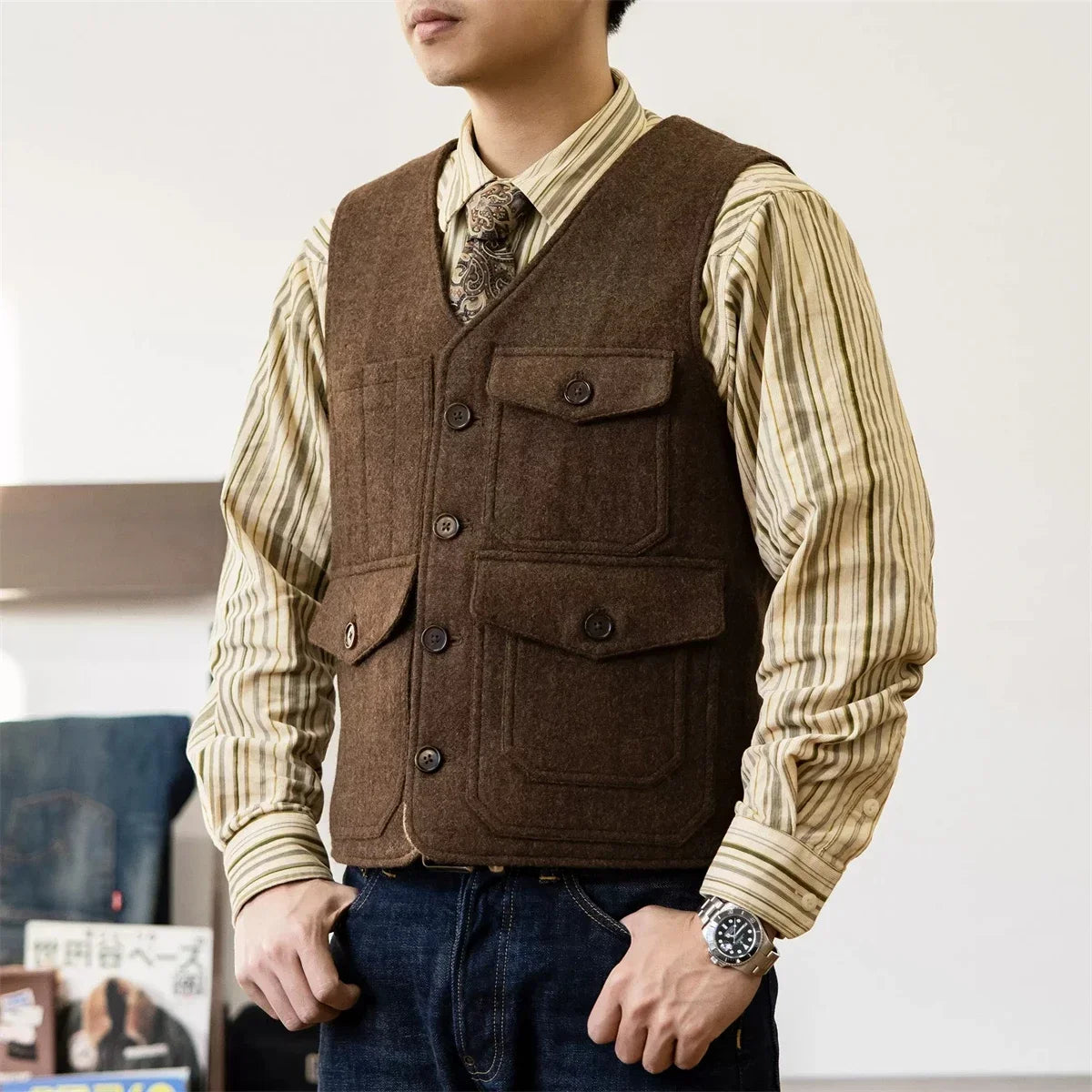 Tweed väst