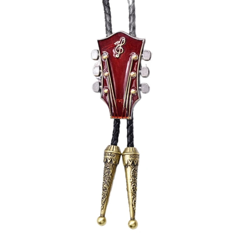 Bolo tie med gitarrhänge i emalj