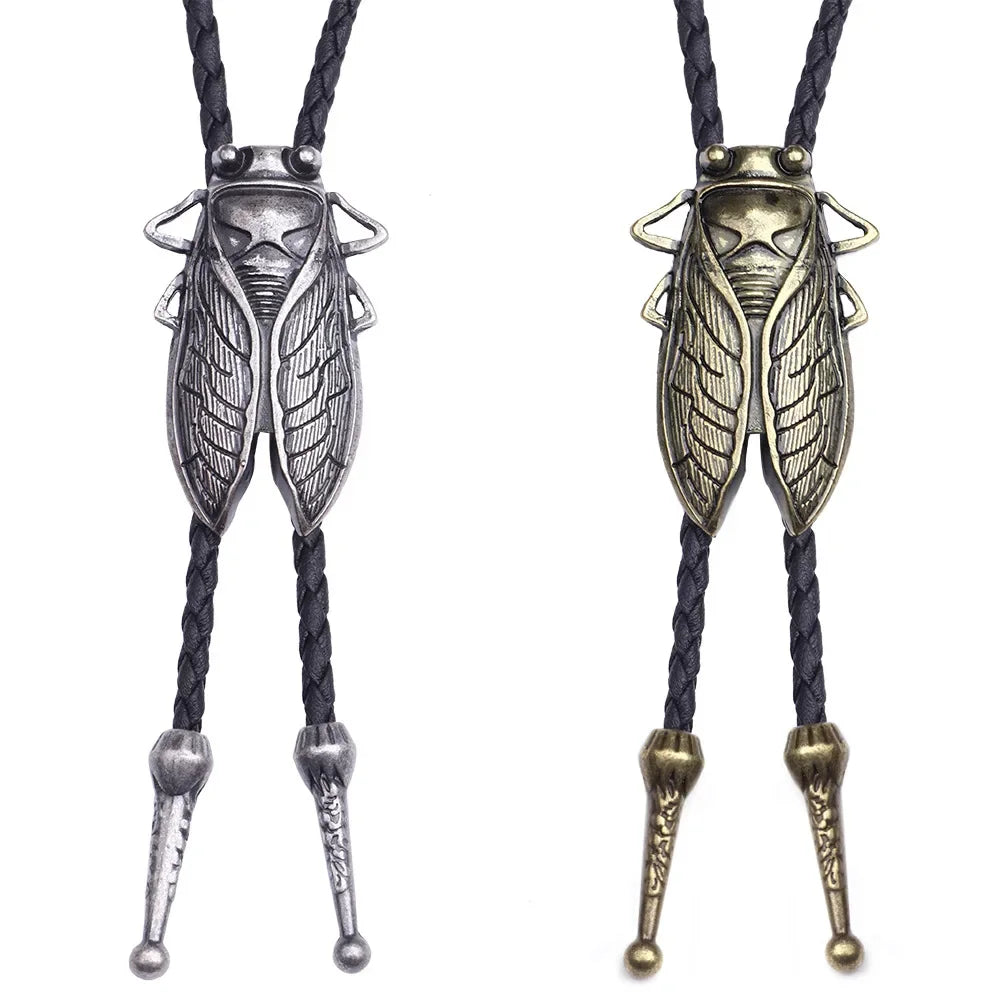 Bolo tie med metallcikada