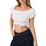 Crop top med smock