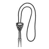 Bolo tie med dödskalle i vintage-stil