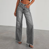 Cropped jeans dam