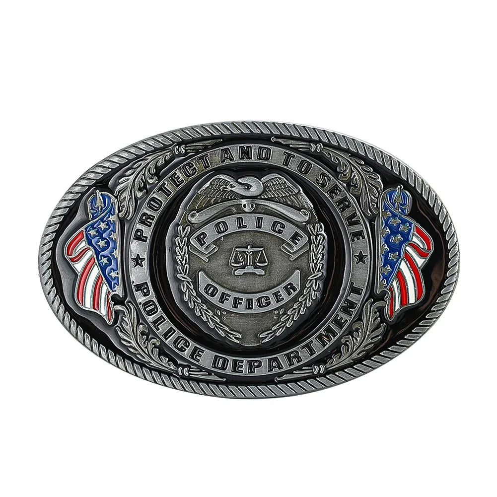 Bältesspänne polis märkesdesign amerikansk stil