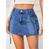 Minikjol jeans