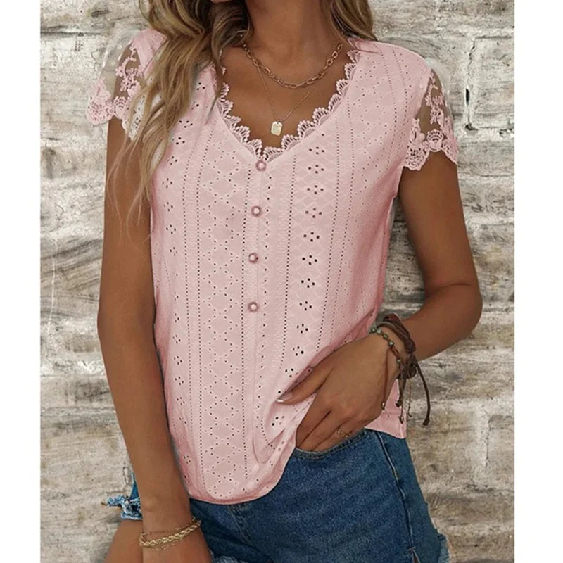 Blus med spets