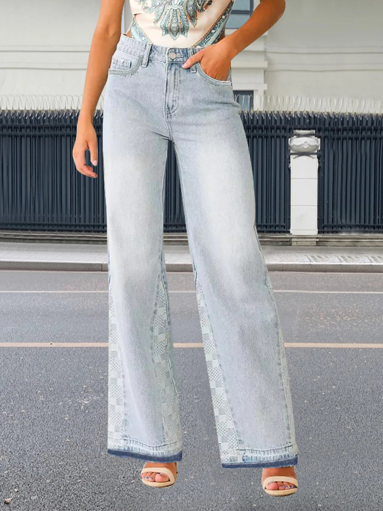 Ljusblå jeans dam