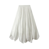 Midikjol med asymmetrisk drapering