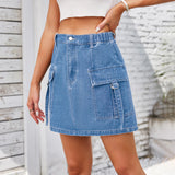 Cargo-kjol i denim