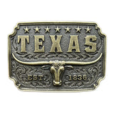 Bältespänne Texas med tjurskalle och stjärnor