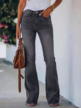 Högmidjade flare jeans