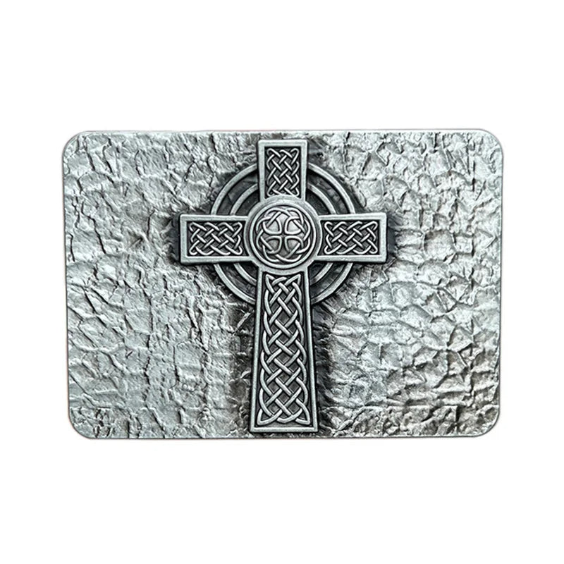 Bältespänne keltisk kors silver kristen
