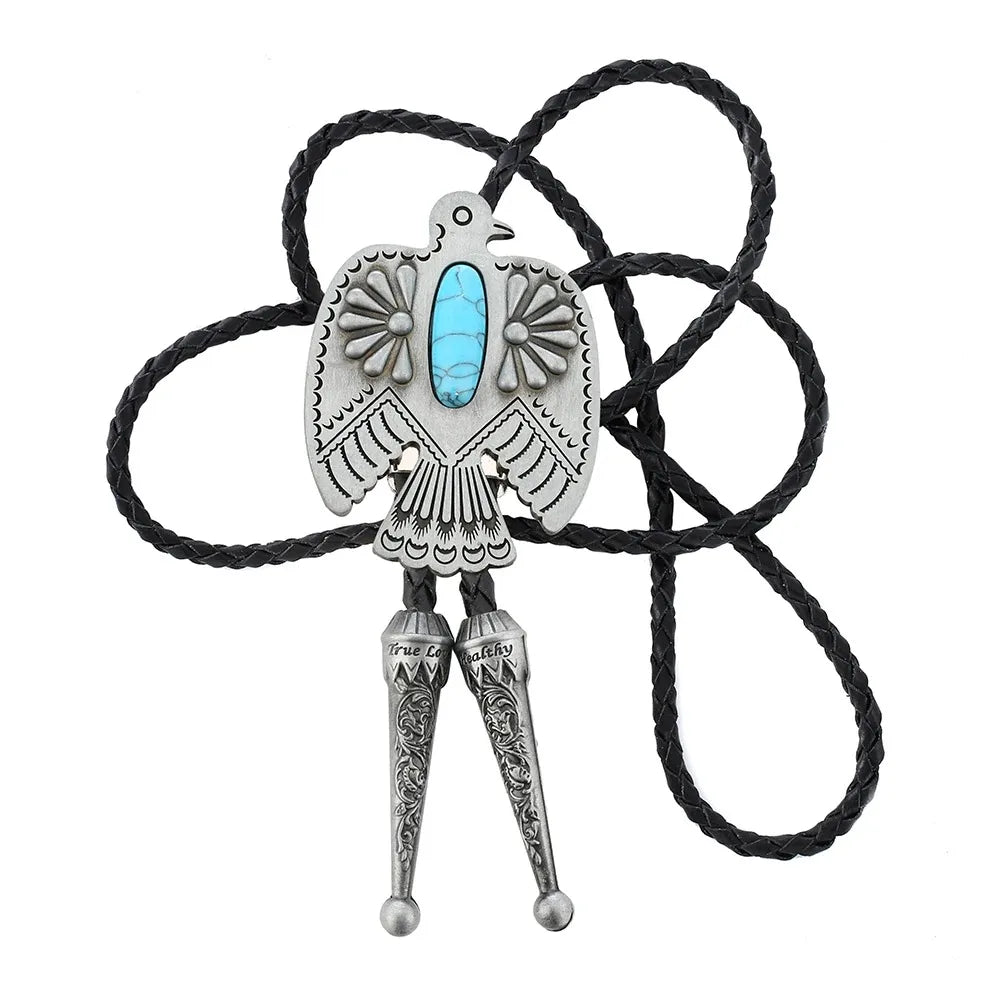 Bolo tie i ornform med agatsten