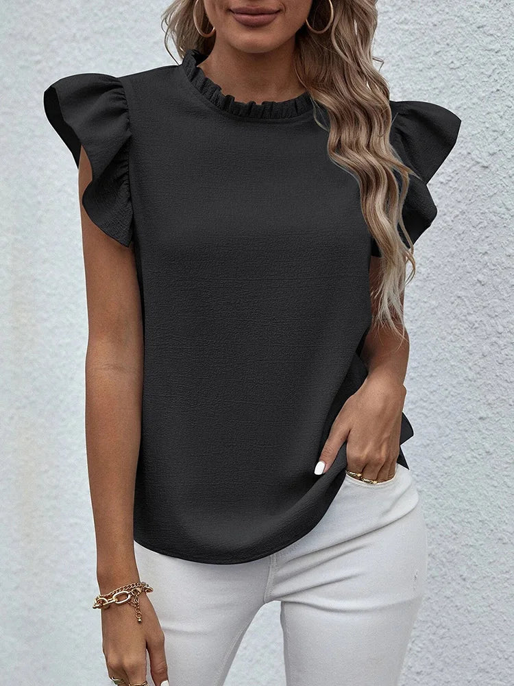 Ärmlös blus dam