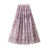 Bohemisk tyllkjol med tie-dye mönster