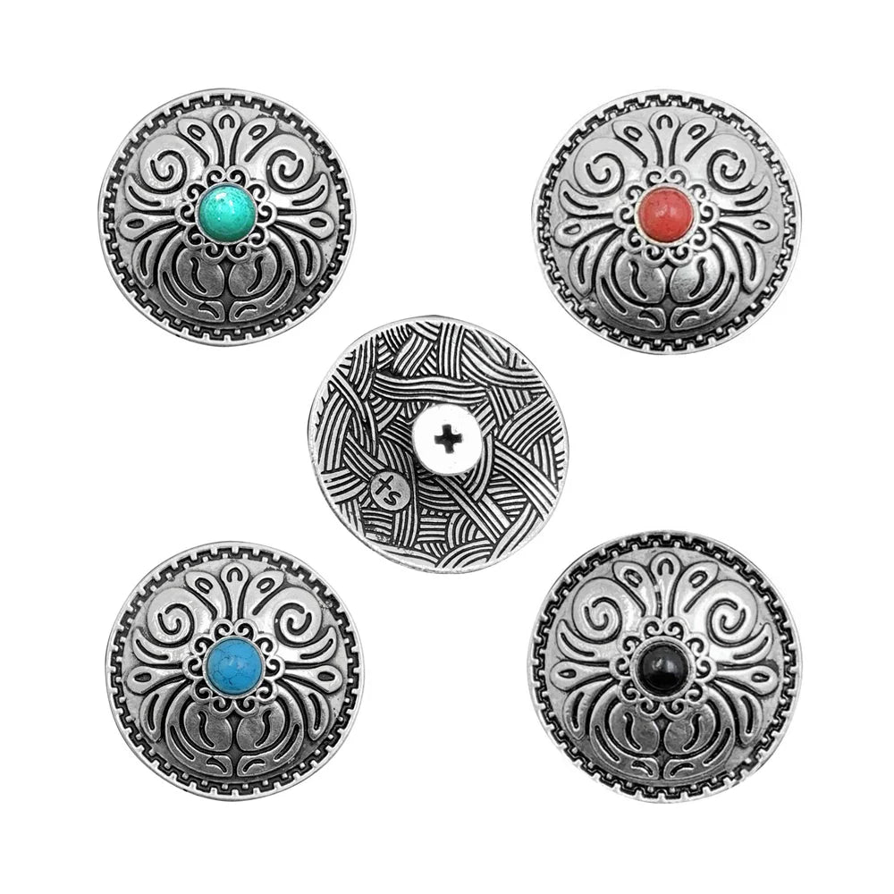 Concho Antiksilver med Blommönster