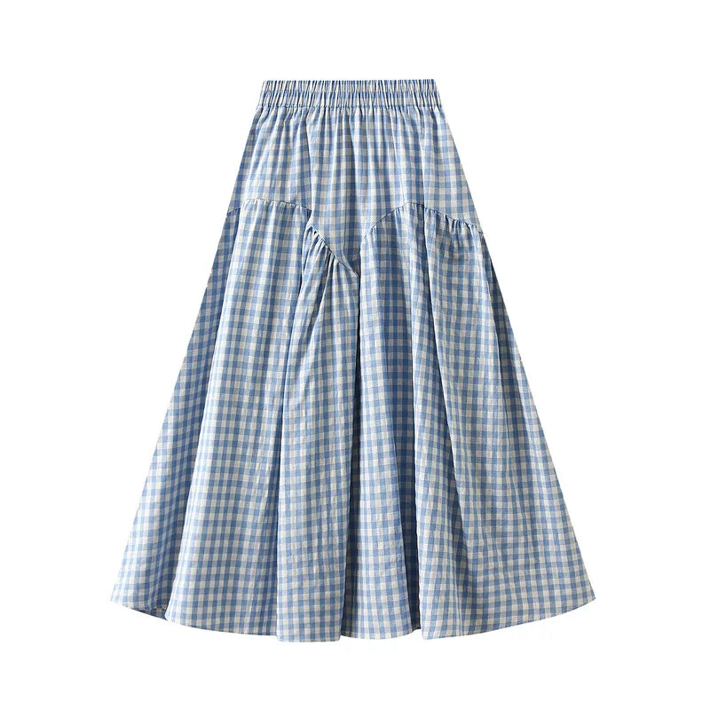Gingham kjol