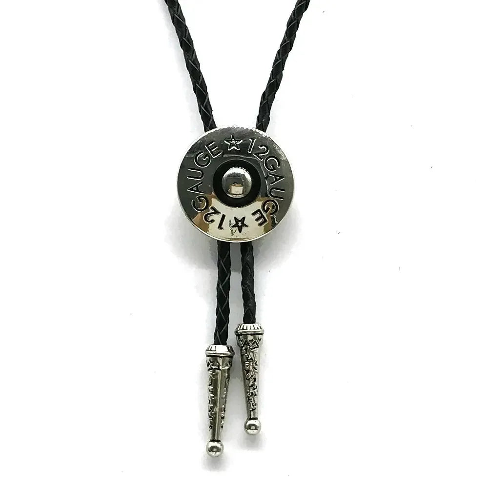 Bolo tie i rund metall med 12 Gauge-design
