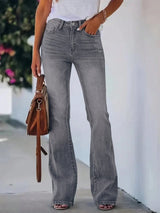 Högmidjade flare jeans
