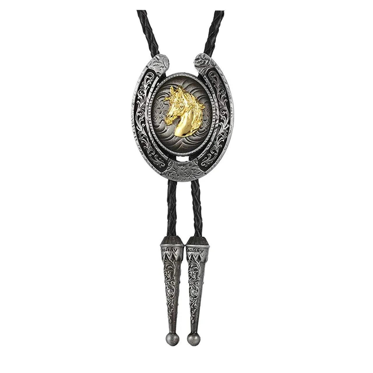 Bolo tie med hästmotiv i 3D