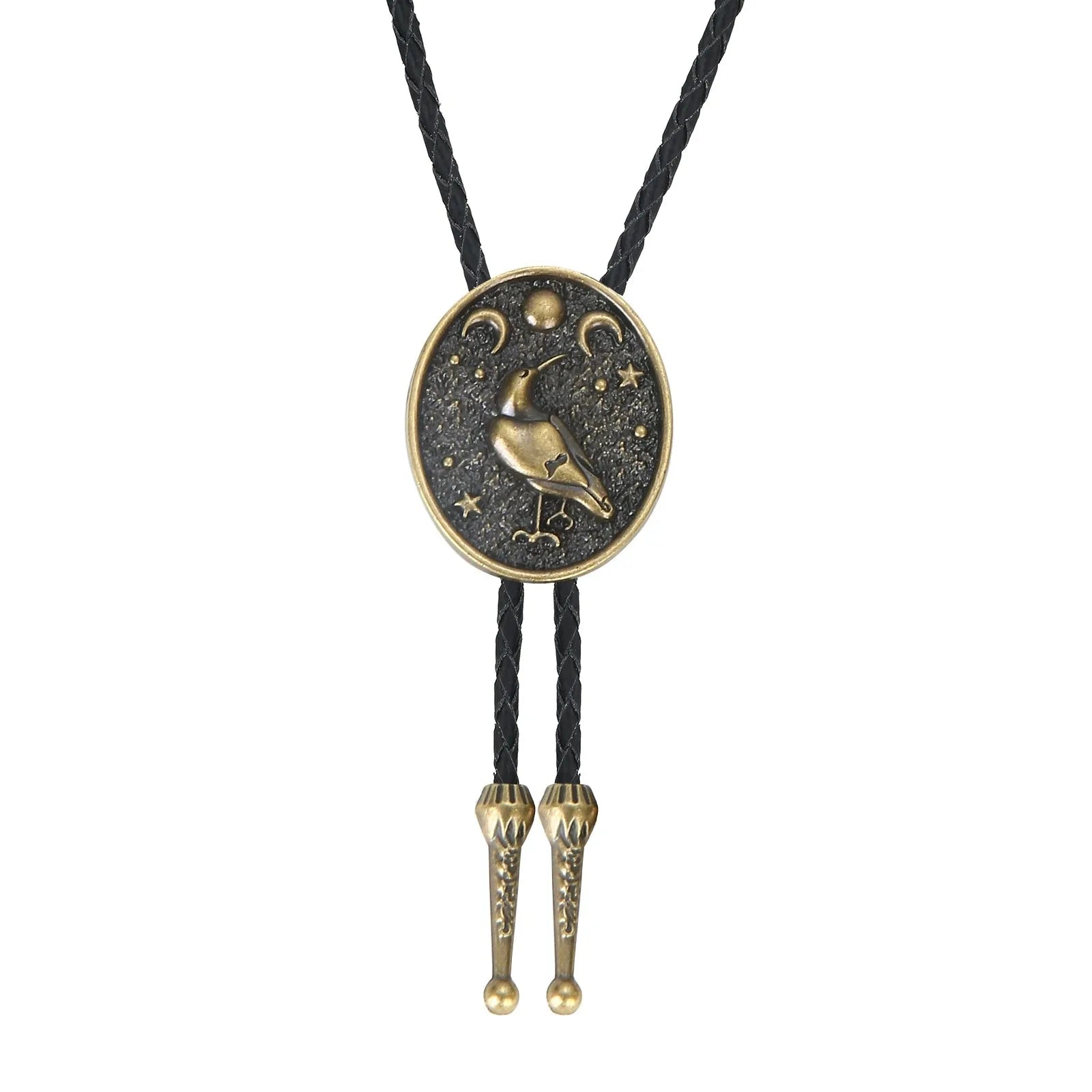 Bolo tie med djurmönster och månmotiv