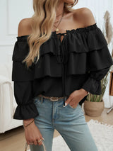 Off shoulder blus