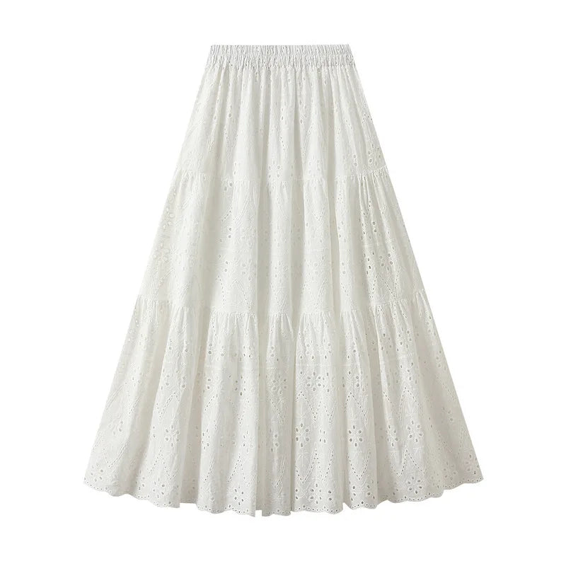 Broderie anglaise kjol