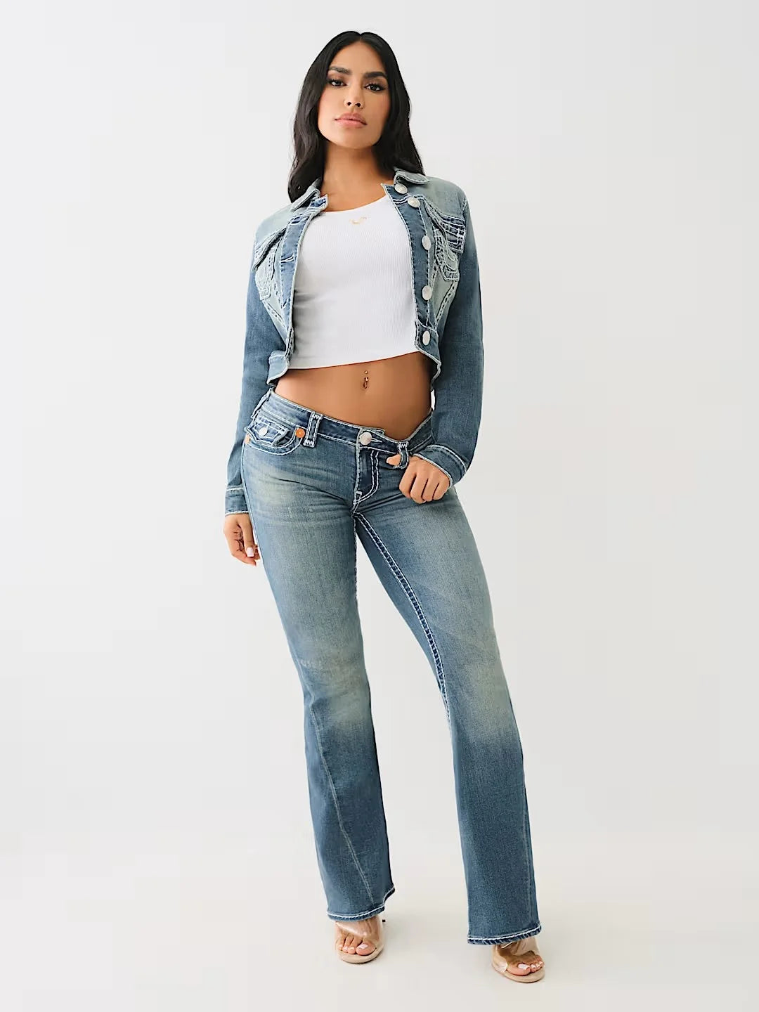 Lågmidjade bootcut jeans
