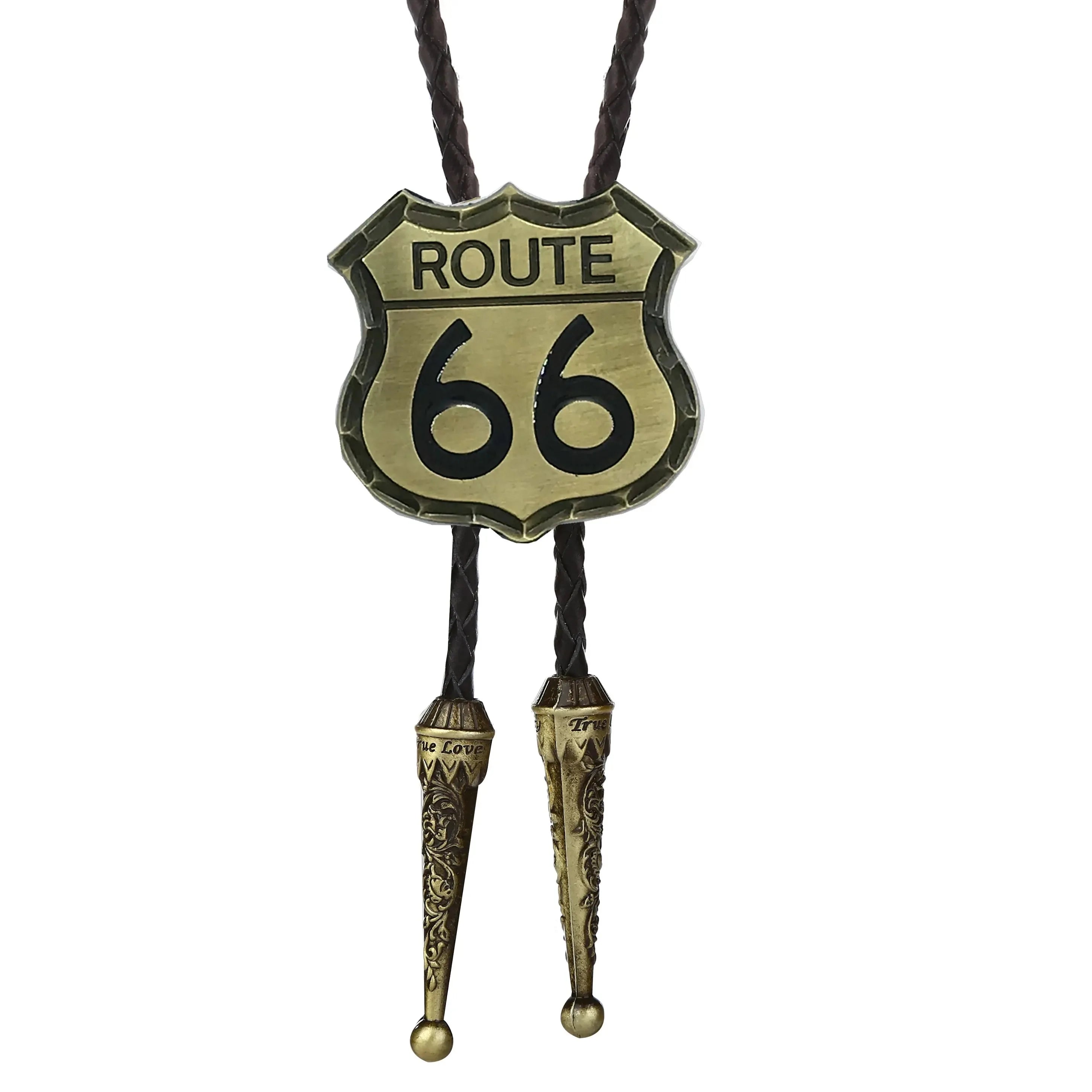 Bolo tie med Route 66-emblem