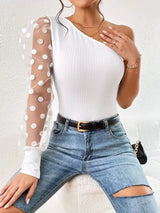 One shoulder blus