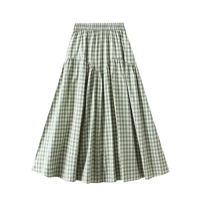 Gingham kjol