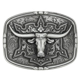 Bältesspänne Longhorn i metall western stil