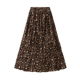 Leopard kjol lång