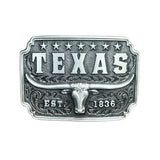 Bältespänne Texas med tjurskalle och stjärnor