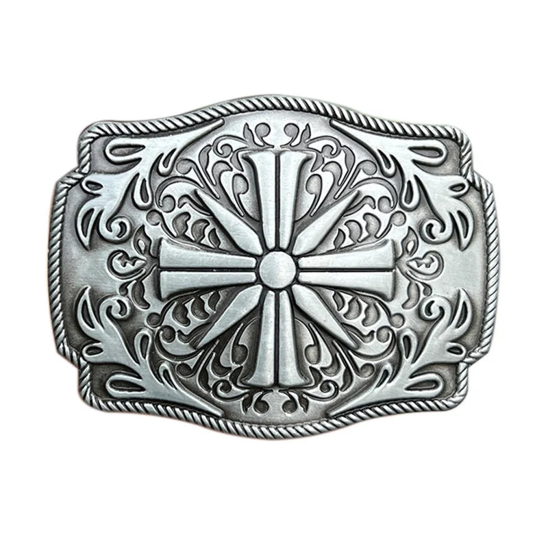 Bältespänne kors silver ornament kristen