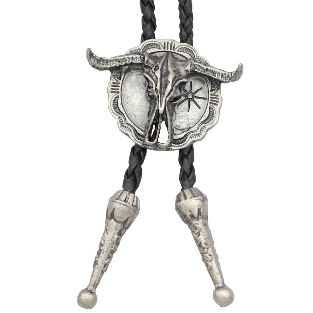 Bolo tie med tjurskalle i vintagestil