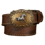 Antikt cowboybälte i läder