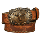 Antikt cowboybälte i läder