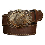 Antikt cowboybälte i läder