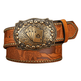 Antikt cowboybälte i läder